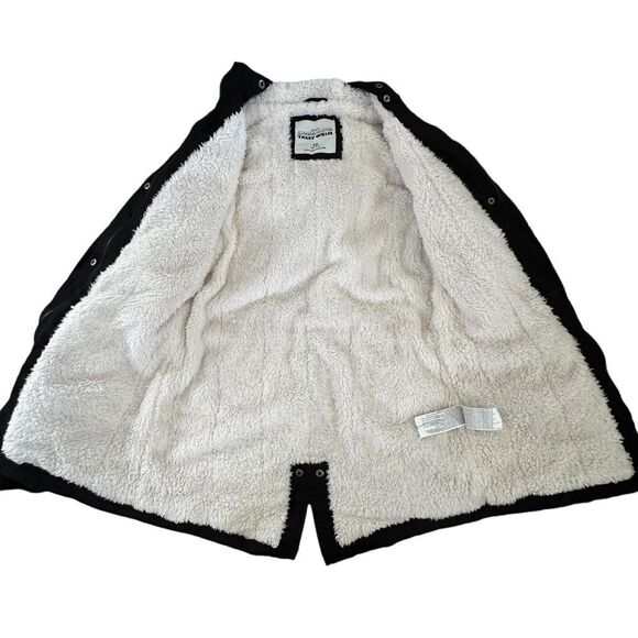 Tally Weijl ~ outerwear collection ~ black overcoat with plush lining ~ size 34 - Picture 12 of 14